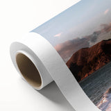 Vibrant rolled canvas artwork showcasing a stunning landscape bridge design, featuring rich colors and intricate details, perfect for home decor or art enthusiasts.