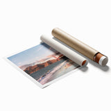 Stunning rolled canvas print showcasing a vibrant landscape bridge design, perfect for home decor. Features rich colors and intricate details, packaged securely in a cardboard tube.