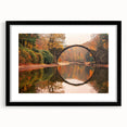 Framed wall art collection featuring a stunning black mat and landscape bridge design, perfect for modern home decor, enhancing living spaces with elegance.