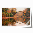 Vibrant rolled canvas print showcasing a scenic landscape with a striking bridge design, perfect for modern home decor. Packaged securely in a cardboard tube for protection during shipping.