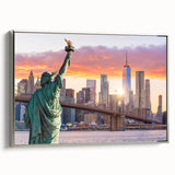 Framed canvas wall art featuring a serene landscape with a bridge, designed in a contemporary style, showcasing silver tones and intricate details, ideal for home decor.