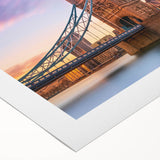 Rolled canvas wall art showcasing a serene landscape with a bridge, vibrant colors, and intricate details, perfect for enhancing home decor. Ideal for nature and art lovers.