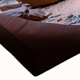 Close-up of a stretched canvas wall art piece showcasing a vibrant canyon landscape design, featuring rich earthy tones and intricate textures, perfect for home decor.