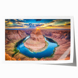 Vibrant rolled print showcasing a stunning canyon landscape design, featuring rich earthy tones and intricate details, perfect for home decor or art collection.