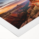 Vibrant rolled canvas wall art showcasing a stunning canyon landscape design, featuring rich earthy tones and intricate details, perfect for home decor enhancement.