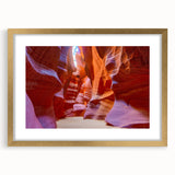 Framed wall art collection showcasing stunning canyon landscapes, featuring a gold mat and frame, perfect for enhancing home decor with natural beauty.