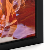 Framed canvas wall art showcasing a vibrant landscape of canyons, rich in earthy tones and textures, perfect for home decor and nature enthusiasts.