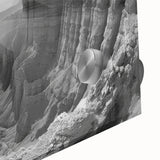 Close-up of a vibrant acrylic landscape wall art piece showcasing stunning canyons with rich colors and intricate details, perfect for modern home decor.