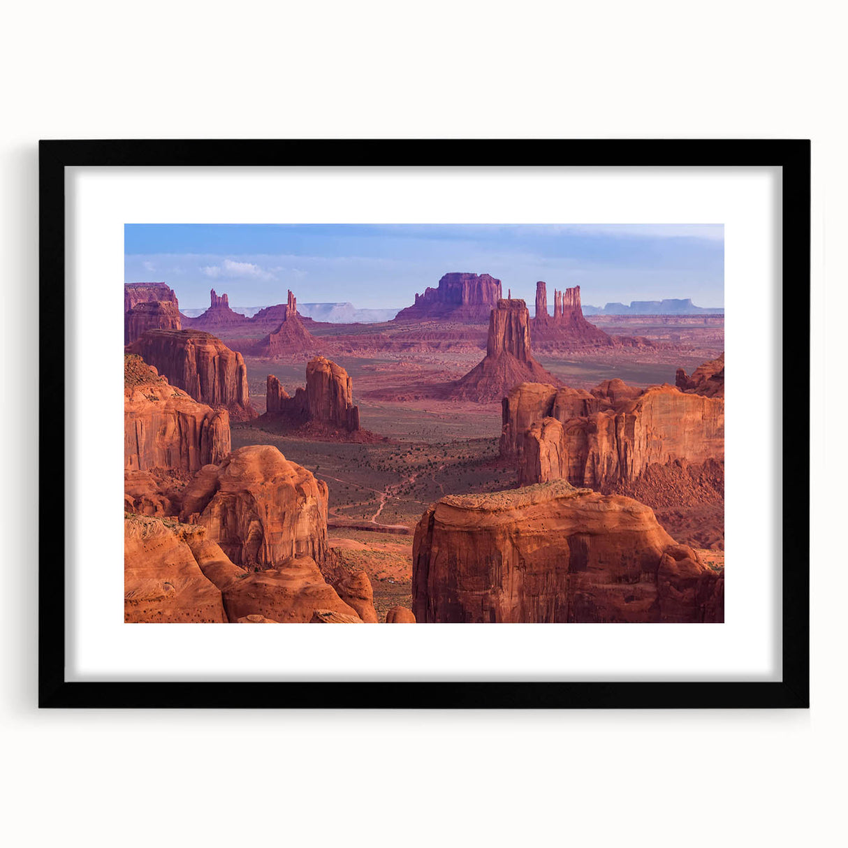 Framed wall art featuring a stunning canyon landscape design, showcasing rich earthy tones and intricate details, ideal for home decor and nature enthusiasts.