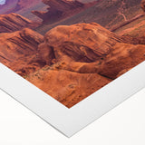 Stunning rolled canvas artwork showcasing a vibrant canyon landscape design, featuring rich earth tones and intricate details, ideal for enhancing home decor.
