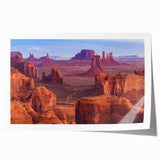 Vibrant rolled canvas print showcasing a stunning canyon landscape design, ideal for home decor. The artwork features rich earthy tones and intricate details, perfect for adding a natural touch to any living space.