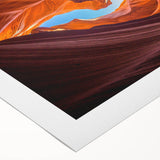 Rolled canvas wall art showcasing a vibrant canyon landscape in warm hues, perfect for home decor, emphasizing texture and depth in nature's beauty.