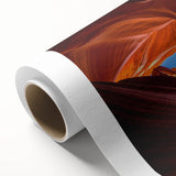 Vibrant rolled canvas art depicting a stunning canyon landscape, showcasing rich earthy tones and intricate details, ideal for home decor or office settings.