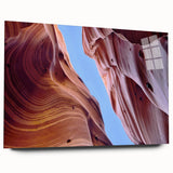Acrylic glass wall art showcasing a vibrant canyon landscape design, featuring rich earth tones and dynamic textures, ideal for modern decor and artistic spaces.