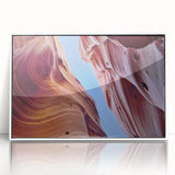 Framed acrylic wall art featuring a stunning canyon landscape design, showcasing vibrant colors and intricate details, ideal for enhancing modern home decor.