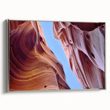 Framed canvas wall art showcasing a stunning canyon landscape design, featuring rich earthy tones and silver accents, ideal for modern home decor.