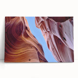 Stretched canvas wall art depicting a vibrant canyon landscape design, featuring warm earthy tones and intricate textures, perfect for modern home decor.