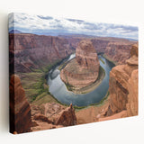 Stretched canvas wall art showcasing a stunning canyon landscape design with rich earth tones and intricate details, perfect for adding natural beauty to any space.