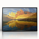 Framed acrylic wall art featuring a stunning canyon landscape design, showcasing vibrant colors and intricate details, perfect for modern home decor.