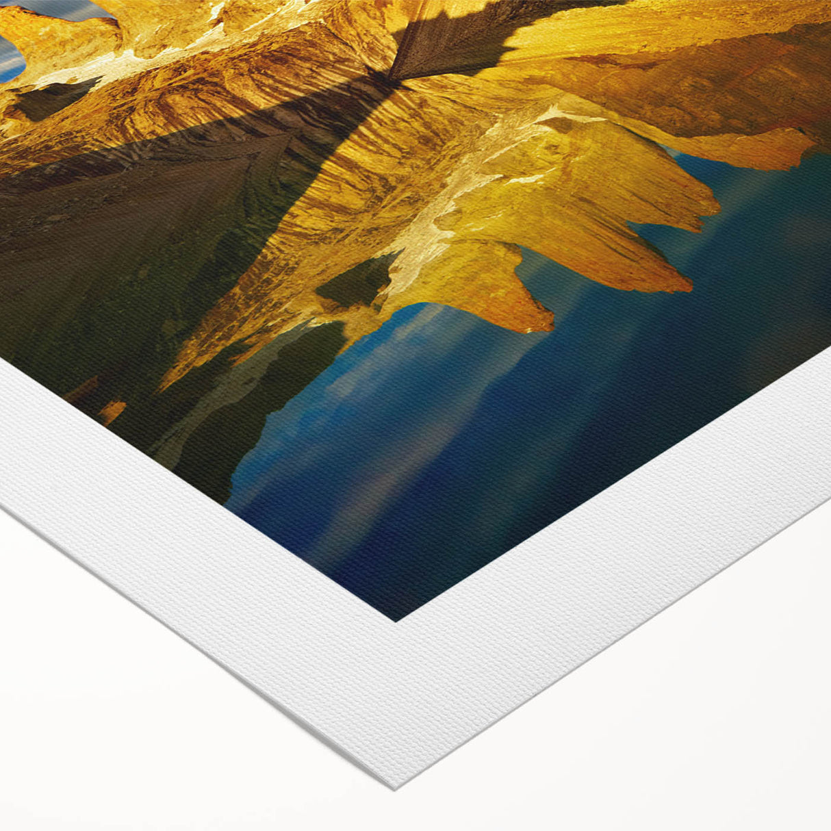 Vibrant rolled canvas artwork showcasing a stunning canyon landscape with rich colors and intricate details, ideal for home decor and art enthusiasts.