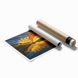 Stunning rolled print of a vibrant canyon landscape, showcasing rich earthy tones and dramatic rock formations, perfect for enhancing home decor. Ideal for art lovers seeking nature-inspired wall decor.