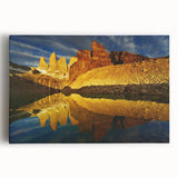 Stretched canvas wall art showcasing a vibrant canyon landscape design, with rich colors and intricate details, perfect for enhancing home decor. Ideal for nature lovers seeking to bring the beauty of the outdoors indoors.