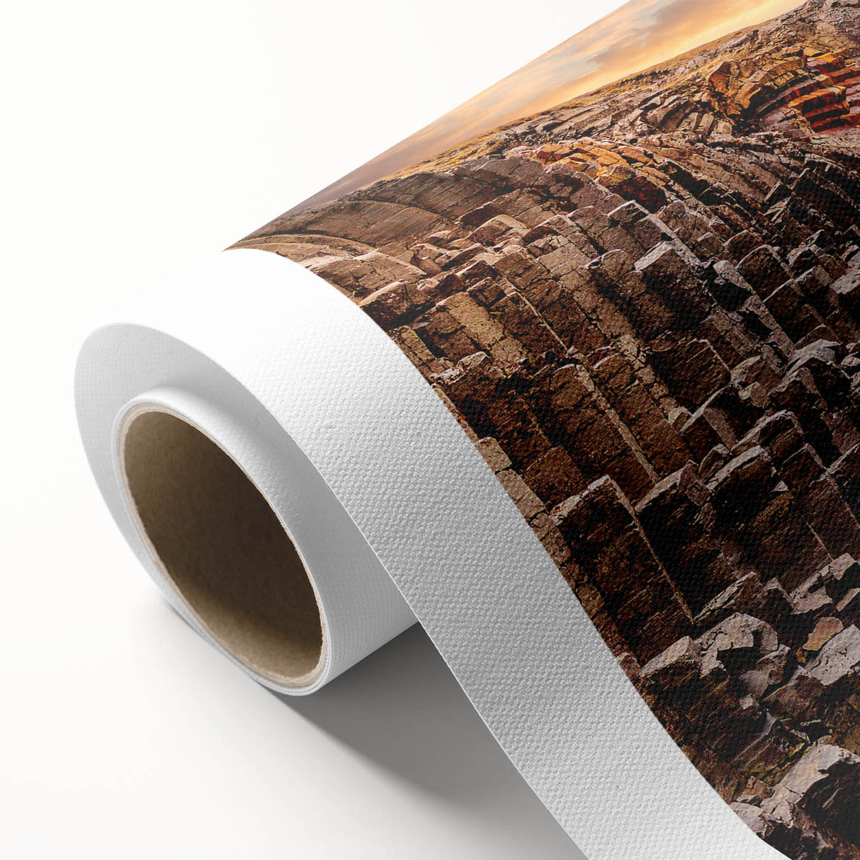 Stunning rolled canvas featuring a vibrant canyon landscape design, showcasing rich earthy tones and intricate details, perfect for home decor.