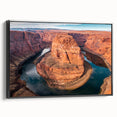 Framed canvas wall art showcasing a vibrant canyon landscape design, featuring rich earthy tones and intricate details, perfect for home decor.