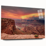 Acrylic wall art featuring a stunning canyon landscape design, showcasing vibrant colors and intricate details, ideal for enhancing home decor and creating a serene ambiance.