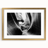 Framed wall art featuring a stunning canyon landscape design with a gold mat, showcasing earthy tones and intricate details, perfect for home decor enhancement.