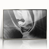 Framed acrylic wall art depicting a stunning canyon landscape with vibrant colors and intricate details, showcasing natural beauty in a silver frame for elegant decor.