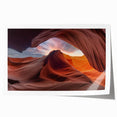 Vibrant canyon landscape wall art print showcasing rich earth tones and intricate details, rolled for easy display and shipping. Perfect for nature enthusiasts.