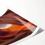 Stunning rolled print showcasing a vibrant canyon landscape with rich earthy tones and intricate details, perfect for enhancing any home decor or art collection.