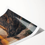 Stunning rolled wall art print showcasing a vibrant canyon landscape design, with rich colors and intricate textures, ideal for home decor. Perfect for nature enthusiasts.