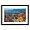 Framed landscape wall art collection showcasing vibrant canyon designs with a black matte finish, perfect for enhancing modern home decor.