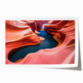 Stunning rolled print of a canyon landscape wall art design, showcasing vibrant colors and intricate details, perfect for home decor enhancement and artistic appeal.