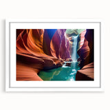 Framed wall art collection showcasing stunning canyon landscapes, featuring a white mat and sleek frame design, perfect for home or office decor.