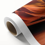 Stunning rolled canvas wall art showcasing a vibrant canyon landscape design, featuring rich earth tones and dramatic rock formations, ideal for home decor.