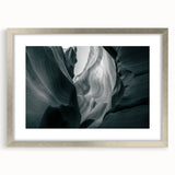 Framed wall art collection showcasing a stunning canyon landscape design with silver matting, ideal for home decor and enhancing interior aesthetics.