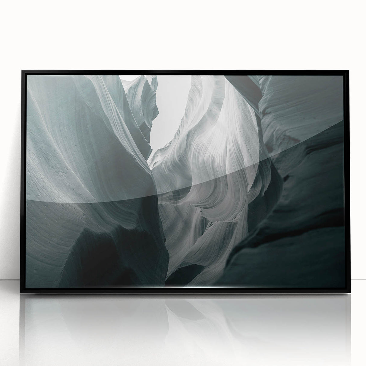 Framed acrylic wall art featuring a stunning canyon landscape design, showcasing vibrant colors and intricate textures, ideal for modern home decor.