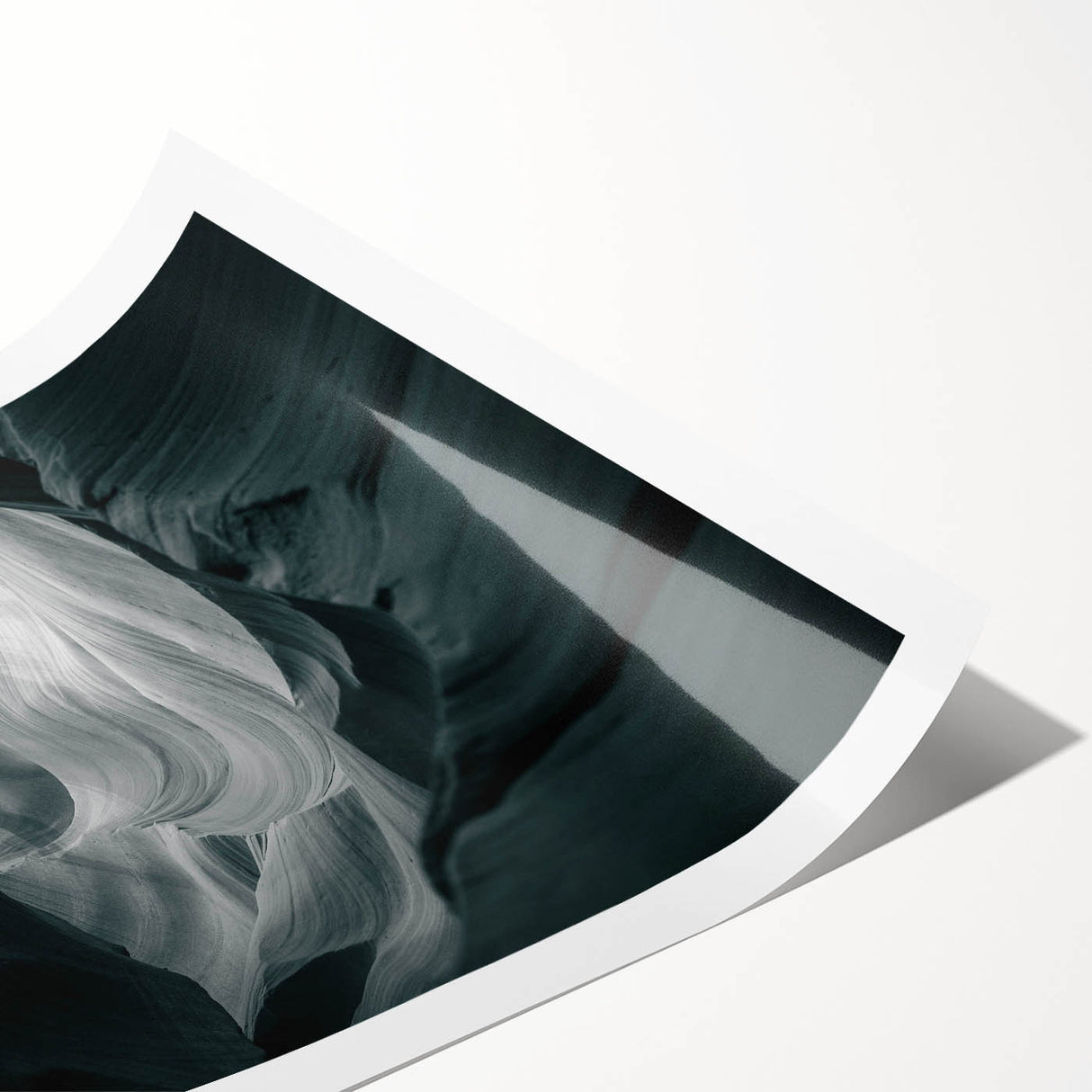 Vibrant rolled print showcasing a stunning canyon landscape with rich earth tones and dramatic rock formations, ideal for enhancing home decor or artistic spaces.