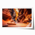 Vibrant rolled wall art print showcasing a stunning canyon landscape, featuring rich earthy tones and intricate details, ideal for enhancing home décor.