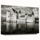 Elegant acrylic wall art featuring a stunning landscape with a historic castle, showcasing vibrant colors and intricate details, ideal for home decor.