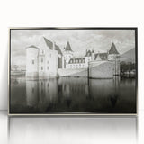 Framed wall art collection showcasing an elegant silver-accented landscape design of castles, perfect for enhancing home decor with a sophisticated touch.