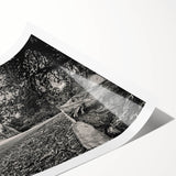 Vibrant landscape wall art featuring a majestic castle set against a picturesque sky, rolled for convenient shipping, perfect for home decor enthusiasts.