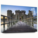 Elegant acrylic wall art collection showcasing a side view of a vibrant landscape and castle design, ideal for modern decor. Perfect for adding a touch of sophistication to any room.