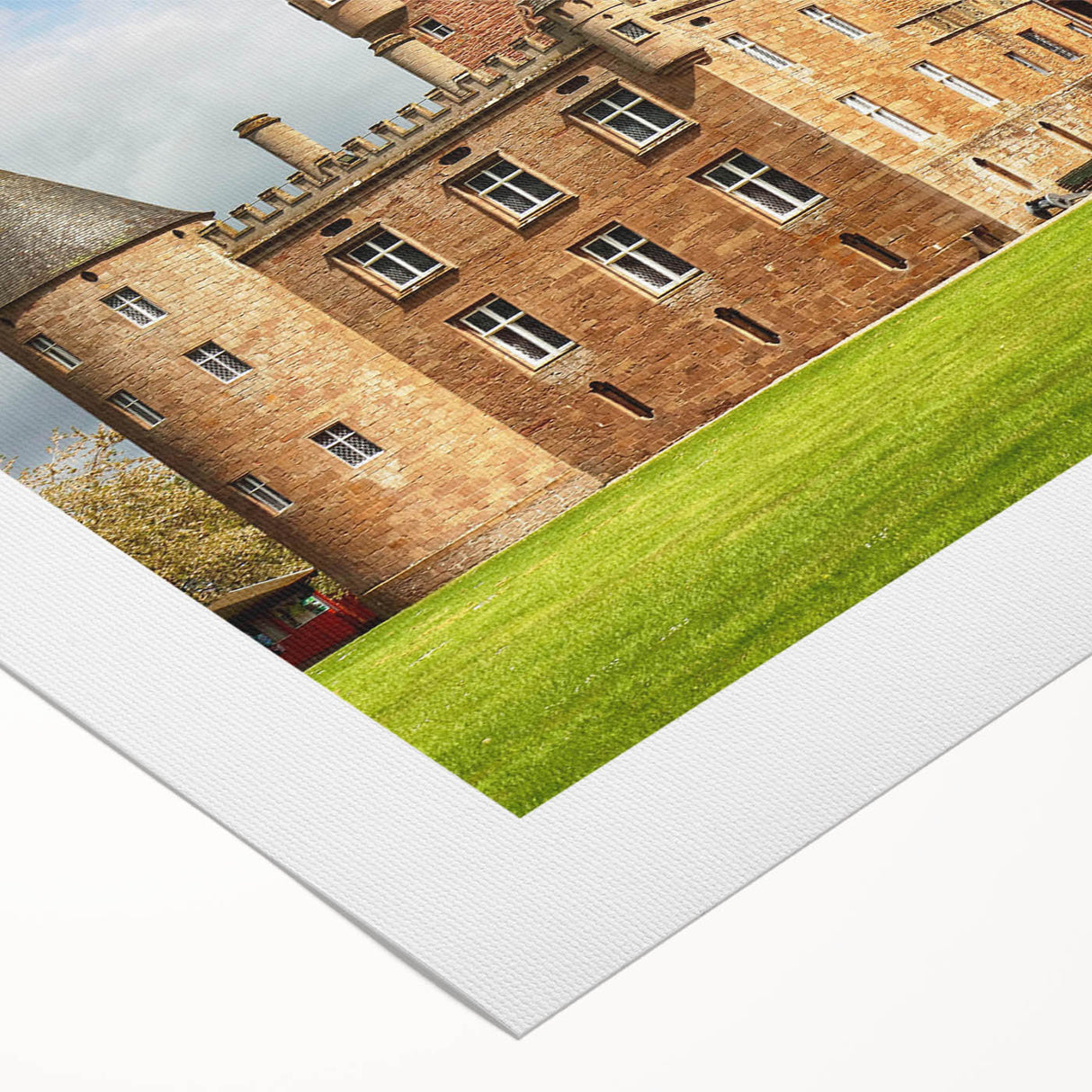 Stunning rolled canvas wall art showcasing a vibrant landscape scene with a majestic castle, perfect for home decor. Ideal for adding elegance to living spaces.