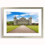 Framed wall art collection featuring a silver mat and elegant landscape castle designs, perfect for enhancing home decor with a touch of sophistication.