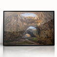 Framed wall art collection showcasing a stunning cave landscape design with vibrant colors, encased in a sleek black frame, perfect for modern decor.
