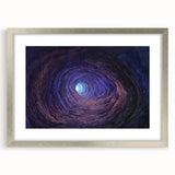 Framed wall art collection showcasing a serene landscape with caves, featuring a silver mat and frame, perfect for enhancing modern home decor.